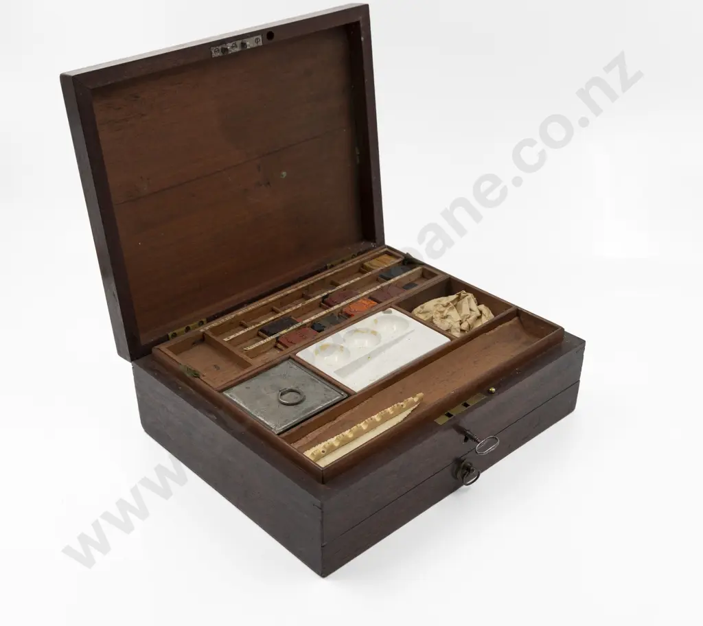Vict Mahogany Artists Box Image 1++