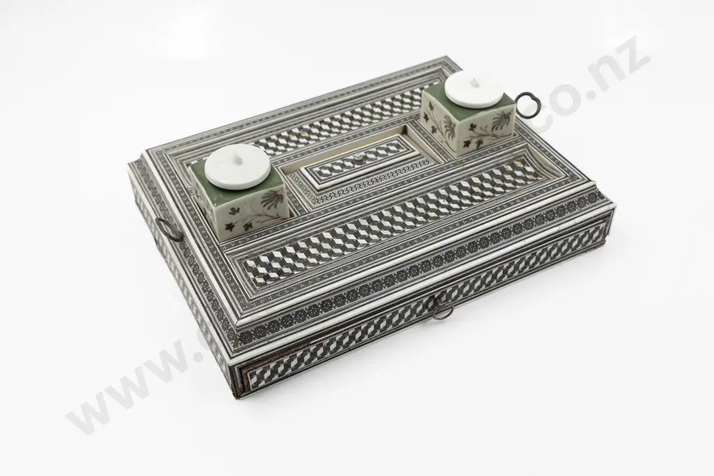 Vizagapatam Inlaid Ivory Desk Stand Image 1++