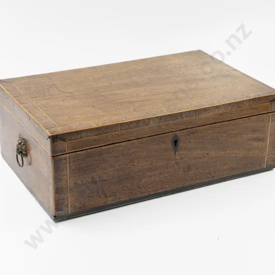 C19th Mahogany & Inlaid Writing Box
