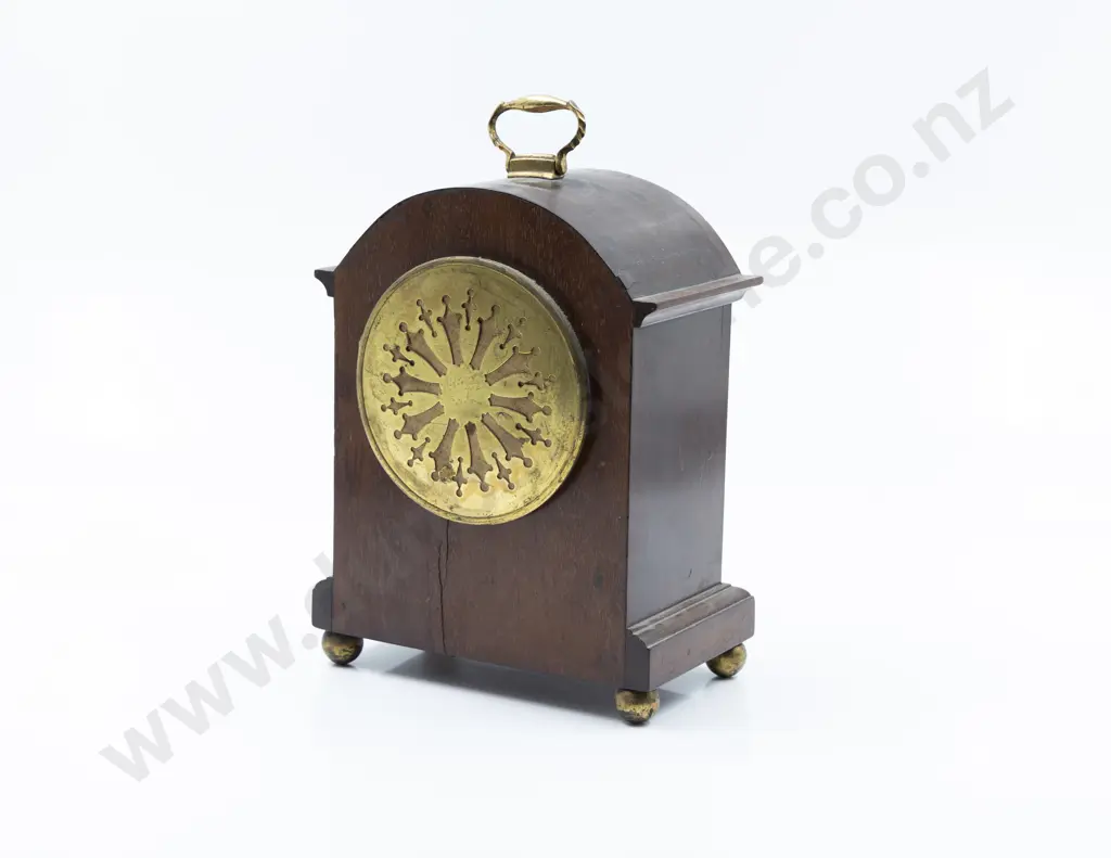 Regency Mahogany Library Clock Image 1++
