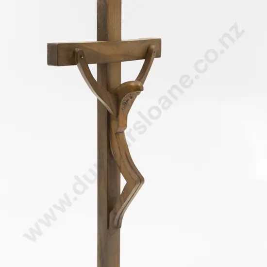 Spanish Art Deco Olivewood Crucifix