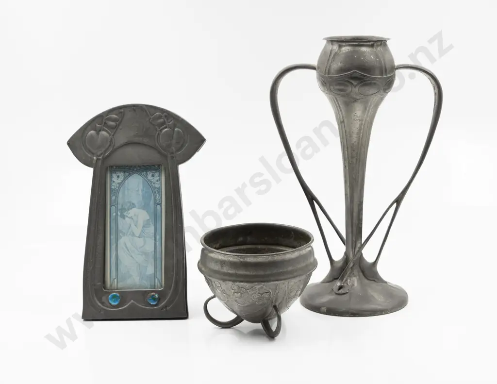 Archibald Knox For Liberty & Co Pewter Vase Image 1++