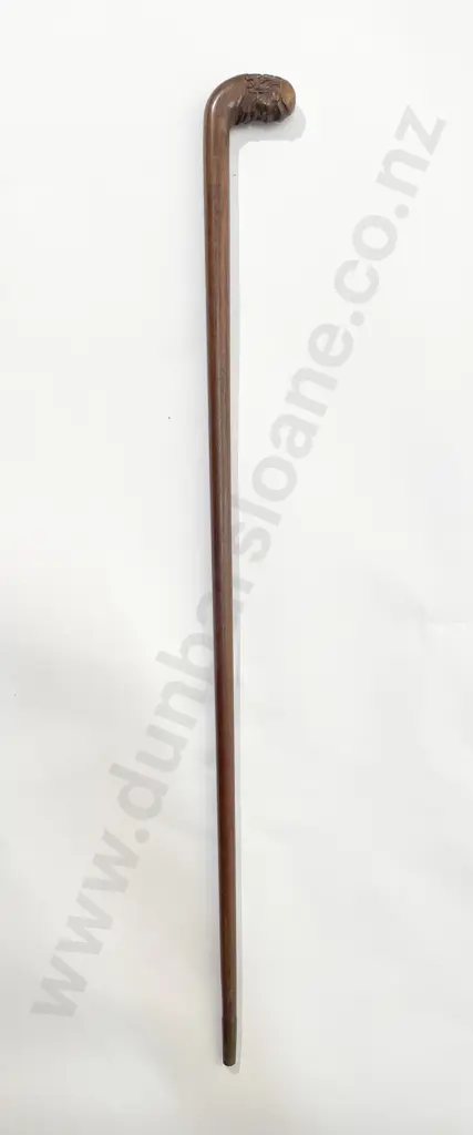Victorian Mahogany Walking Cane Image 1++