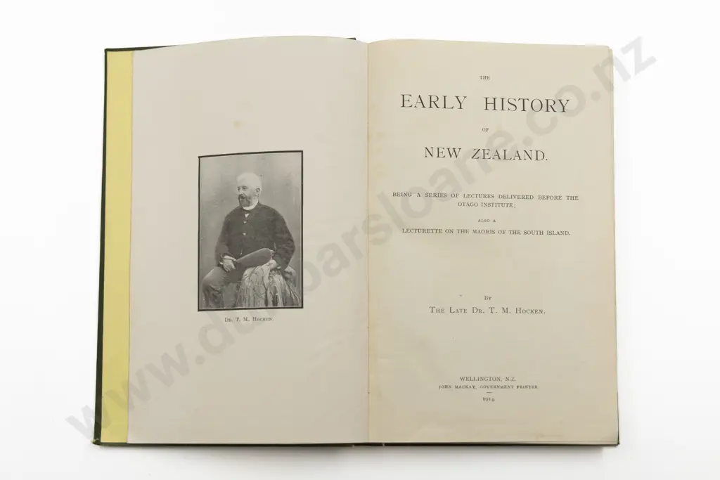 Hocken The Late Dr T M - The Early History of New Zealand Image 1++
