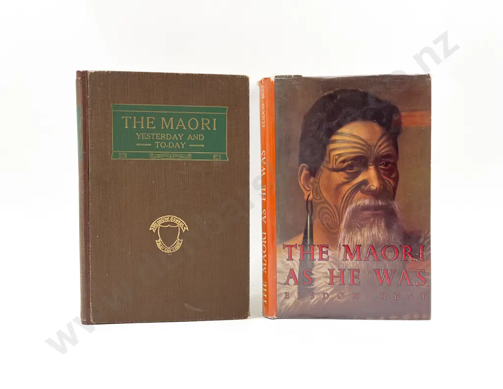 2 Maori Volumes By Elsdon Best & James Cowan Image 1++
