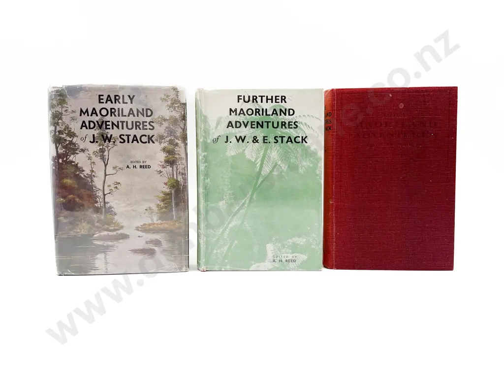 Set Of 3 Volumes On Maoriland Adventures of J W Stack Image 1++