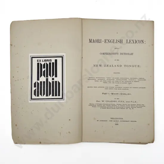Colenso William - A Maori-English Lexicon