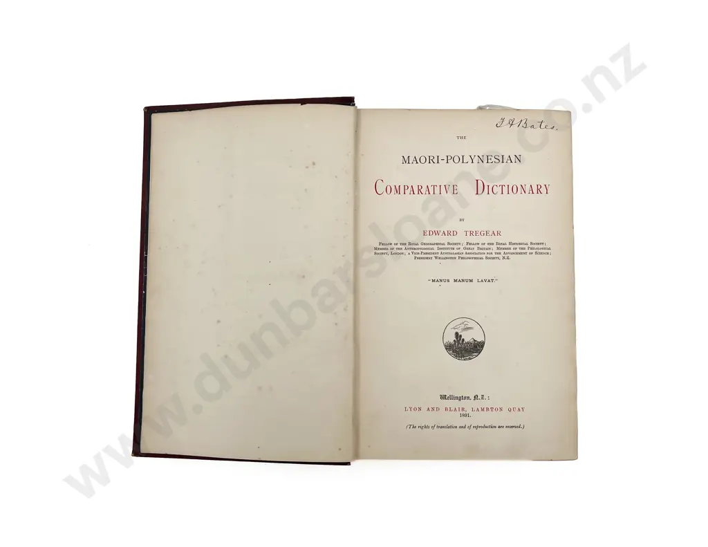 Tregear Edward - The Maori-Polynesian Comparative Dictionary Image 1++