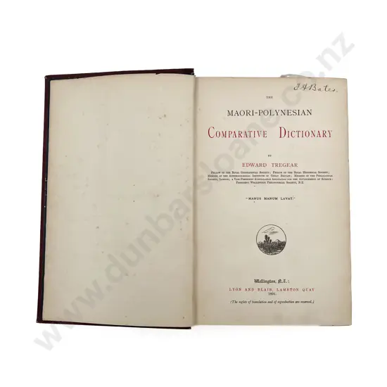 Tregear Edward - The Maori-Polynesian Comparative Dictionary