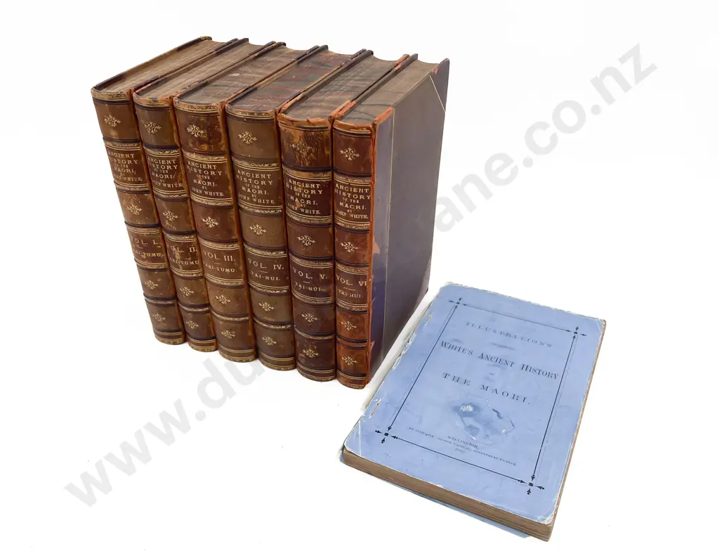 White John - The Ancient History Of The Maori (6 Vols plus rare Illustrations vol) Image 1++