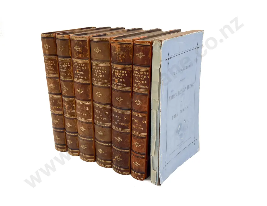 White John - The Ancient History Of The Maori (6 Vols plus rare Illustrations vol) Image 1++