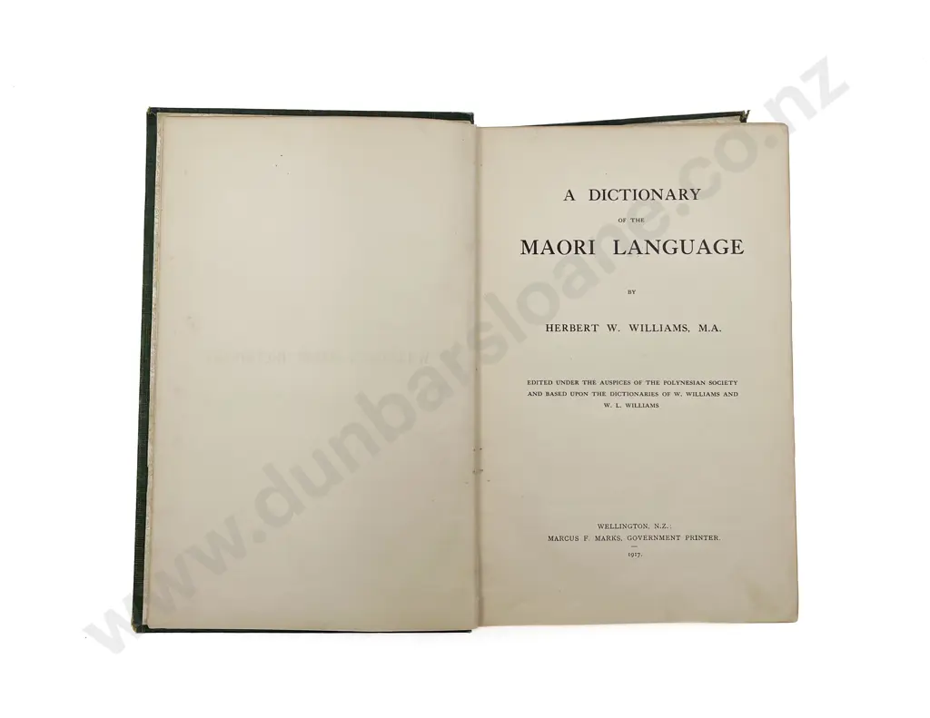 Williams Herbert W - A Dictionary of the Maori Language Image 1++