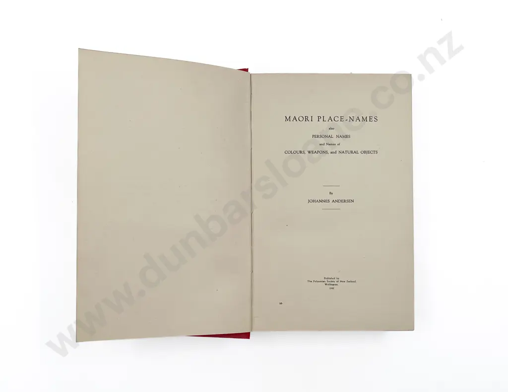 Andersen Johannes - Maori Place-Names Image 1++