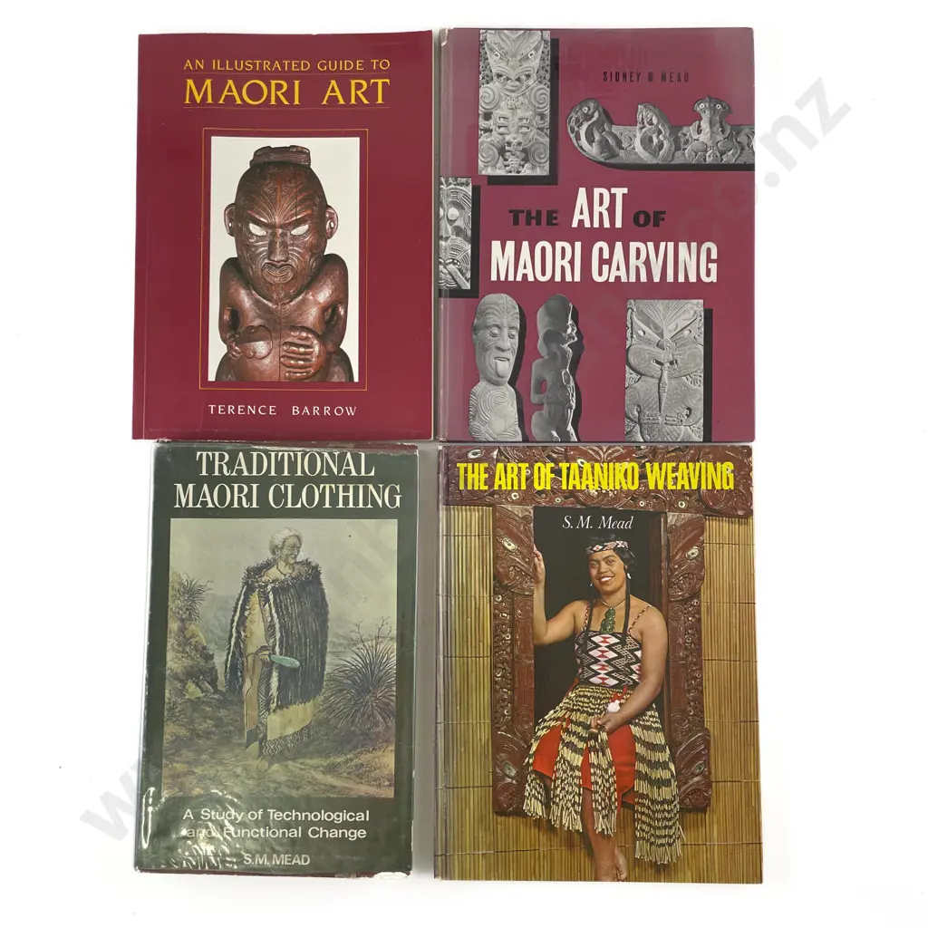 4 Volumes On Maori Art Carving & Textiles Image 1++