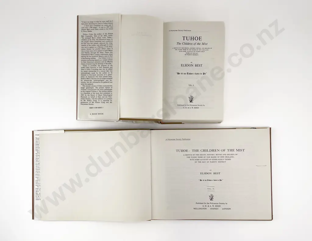 Best Elsdon - Tuhoe The Children of the Mist (2 Volumes) Image 1++