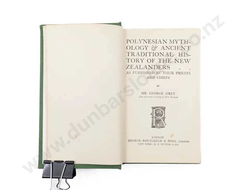 Grey Sir George - Polynesian Mythology & Ancient Traditional History Of The New Zealanders Image 1++