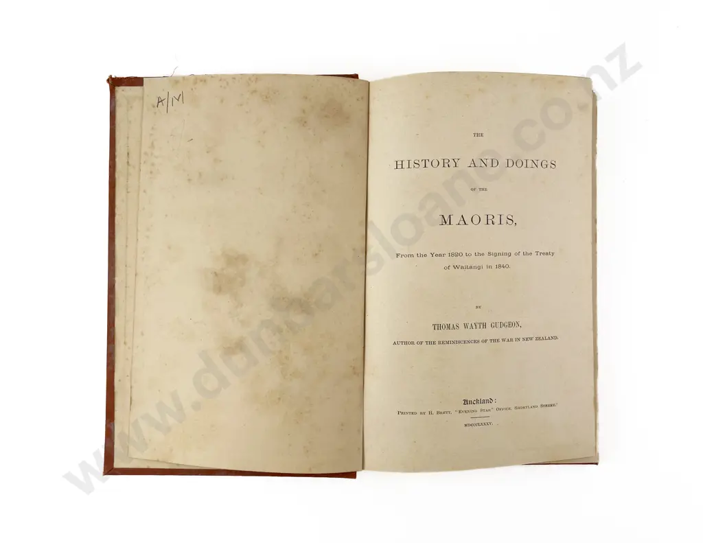 Gudgeon Thomas Wayth - The History And Doings of the Maoris Image 1++