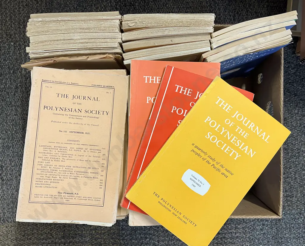 A Large Qty Of Journals Of The Polynesian Society Image 1++