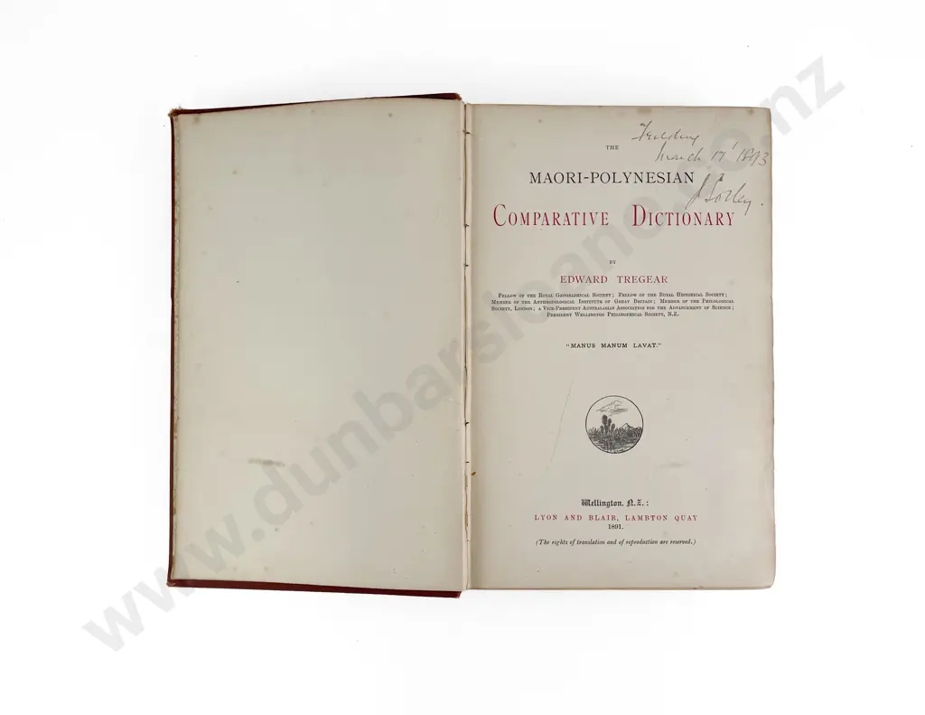 Tregear Edward - The Maori-Polynesian Comparative Dictionary Image 1++