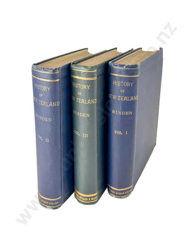 Rusden G W - History of New Zealand 3 Volumes Image 1++