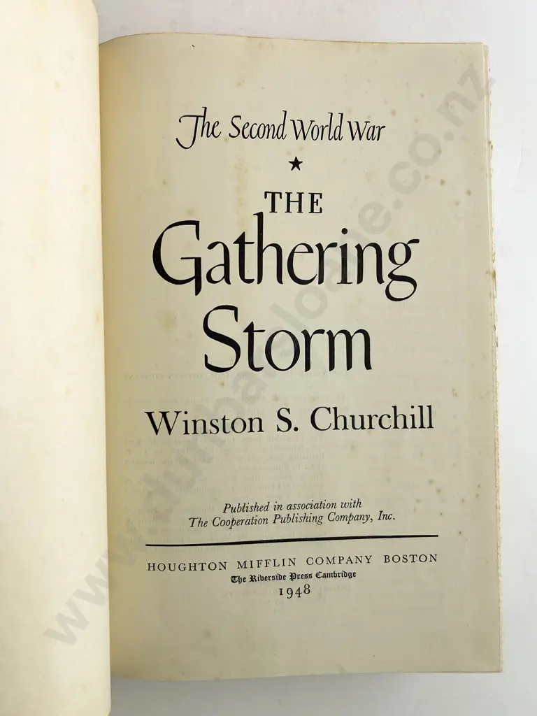 Churchill Winton S - Dedication to New Zealand's wartime Prime Minister Peter Fraser by Winston S Churchill dated 1949 Image 1++