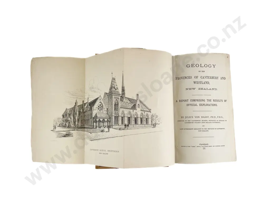 Von Haast Julius - Geology of the Provinces Of Canterbury And Westland New Zealand Image 1++