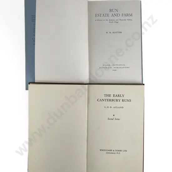 2 Volumes On Otago & Canterbury Runs