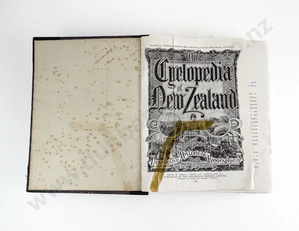 (-) The Cyclopedia of New Zealand Vol 6 Taranaki Hawkes Bay & Wellington Provincial Districts Image 1++