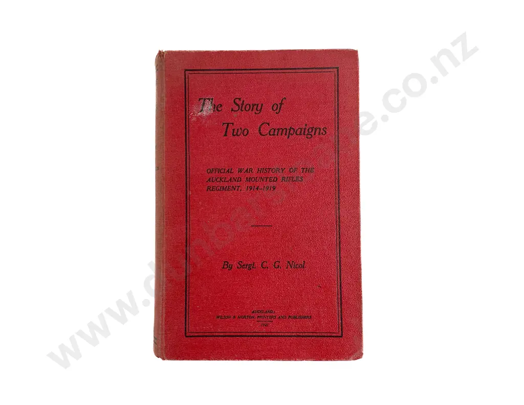 Nicol Sergt C G - The Story of Two Campaigns Image 1++