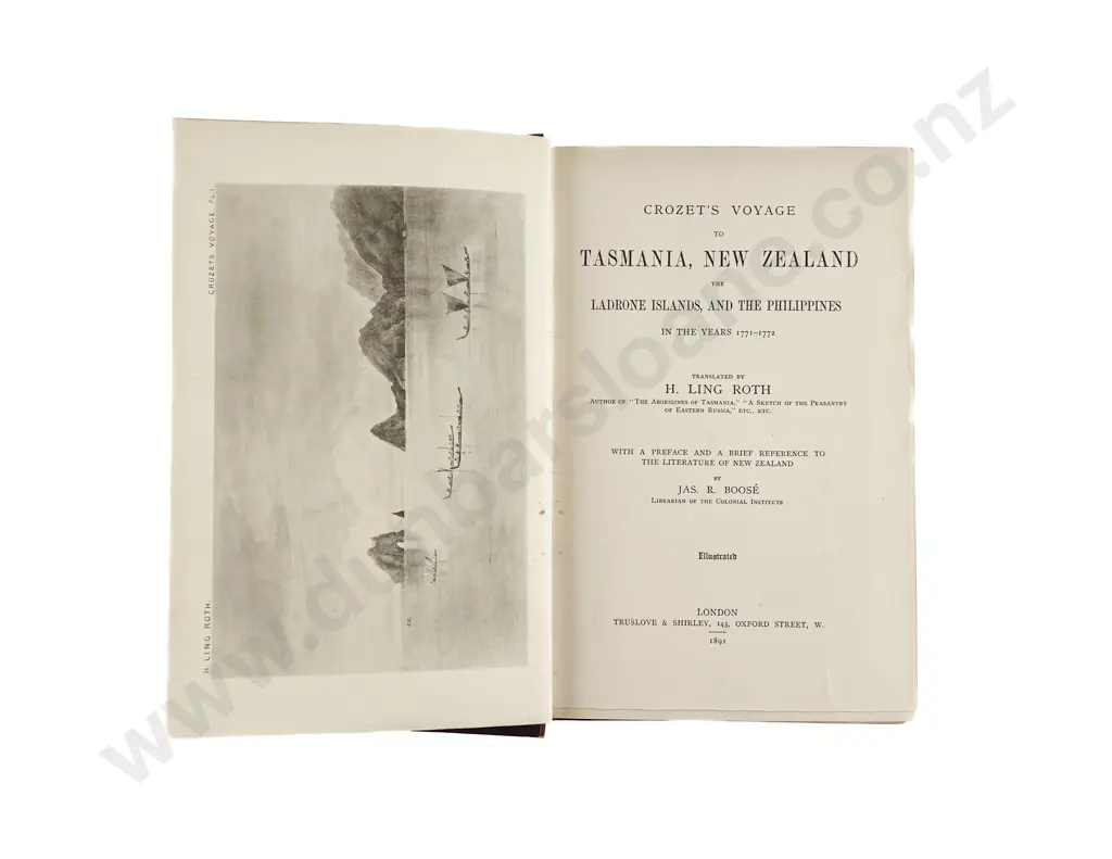 Roth H Ling - Crozet's Voyage to Tasmania New Zealand Image 1++
