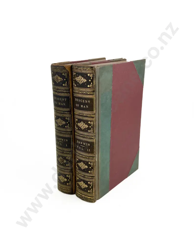 Darwin Charles - The Descent Of Man 2 Volumes (Personal Copy Of John Bryce) Image 1++