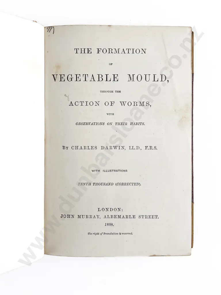 Darwin Charles - The Formation of Vegetable Mould Image 1++
