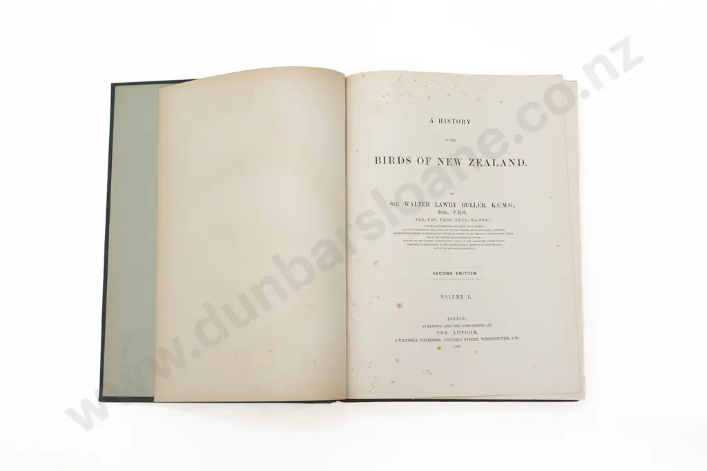 Buller Sir Walter Lawry - A History of the Birds Of New Zealand 2 Volumes Image 1++