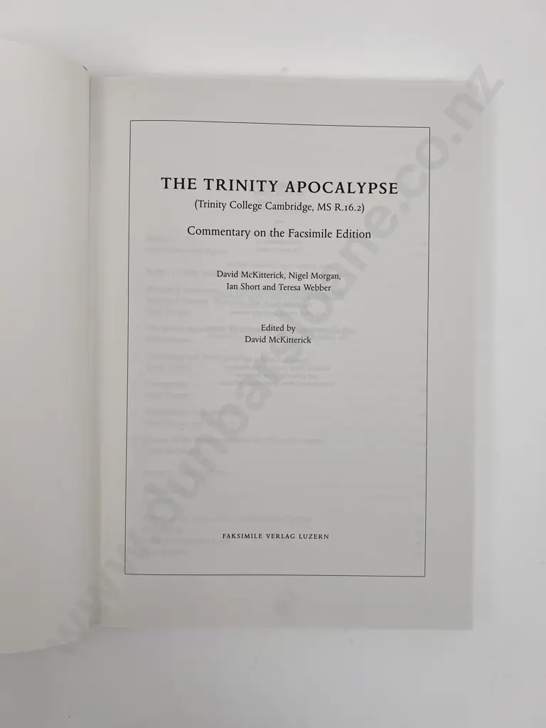 McKitterick David (editor) The Trinity Apocalypse Image 1++