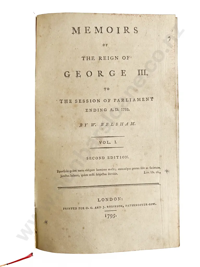 Belsham William - Memoirs of The Reign Of George III (4 Vols in 2) Image 1++