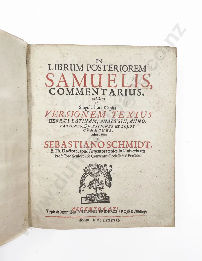 Schmidt Sebastian - In Librum Priorem Commentarius (2 Volumes) Image 1++