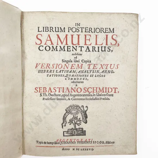 Schmidt Sebastian - In Librum Priorem Commentarius (2 Volumes)