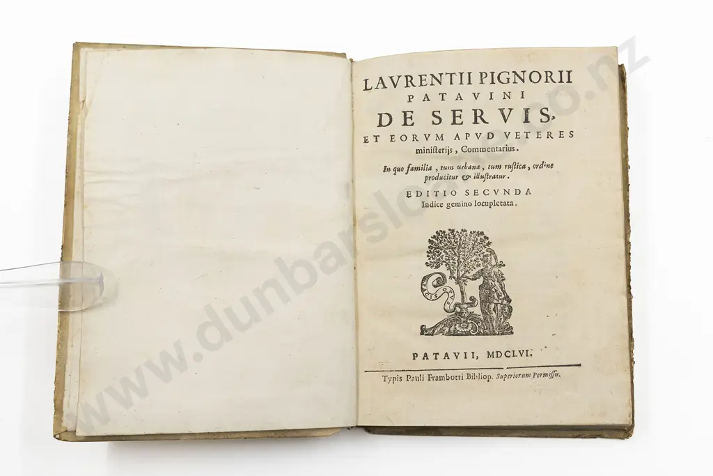 Laurentii Pignorii - Patavini De Servis Image 1++
