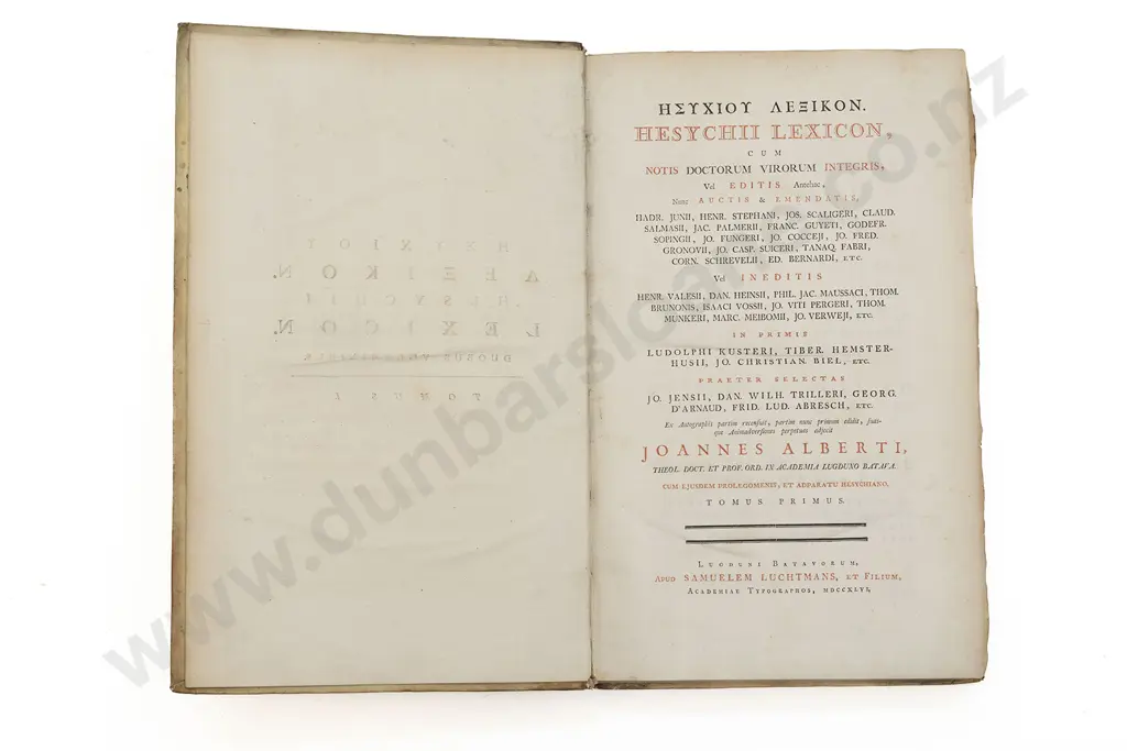 Hysechius of Alexandria - Hesychiou Lexikon-Heyschii Lexicon Image 1++