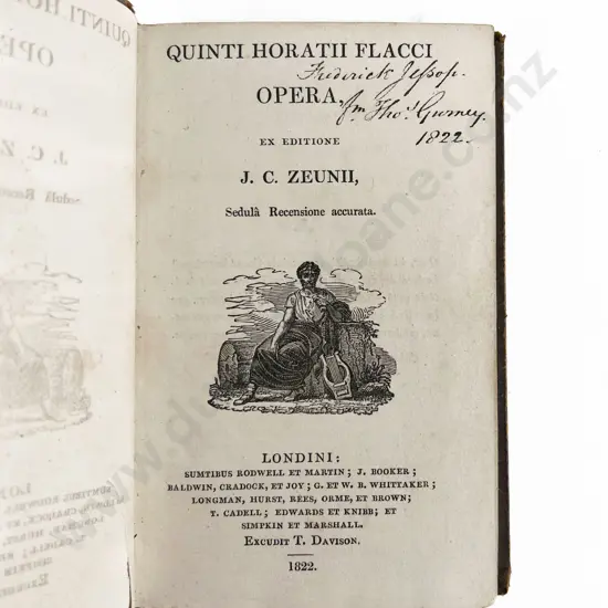 Zeune Johann Flacci Opera - Quinti Horatii Flacci Opera