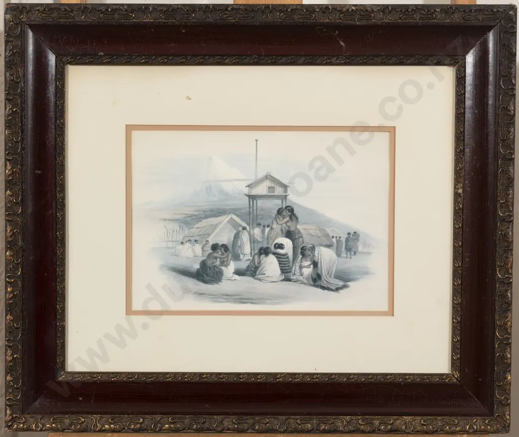 After George French Angas - The Ceremony of Ongi or Pressing Noses Image 1++