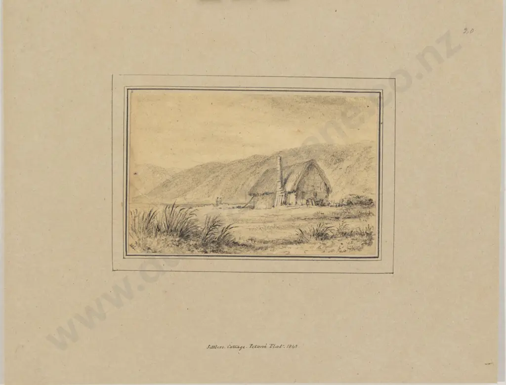 William Swainson - Settlers Cottage Petone Flat 1843 Image 1++