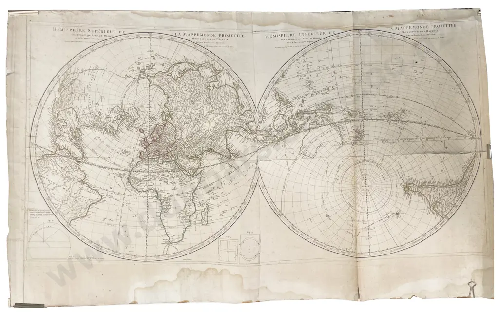 French 1774 Map - La Mappemonde Projettee Image 1++