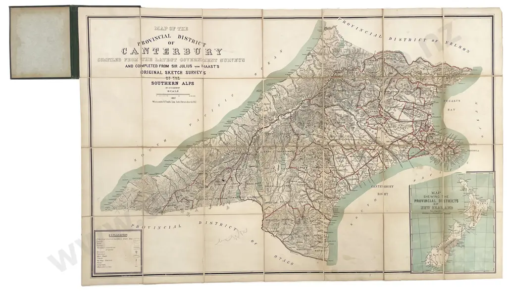 (-) Map Of The Provincial District Of Canterbury Image 1++