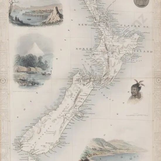 J Rapkin - A Map Of New Zealand (1851)