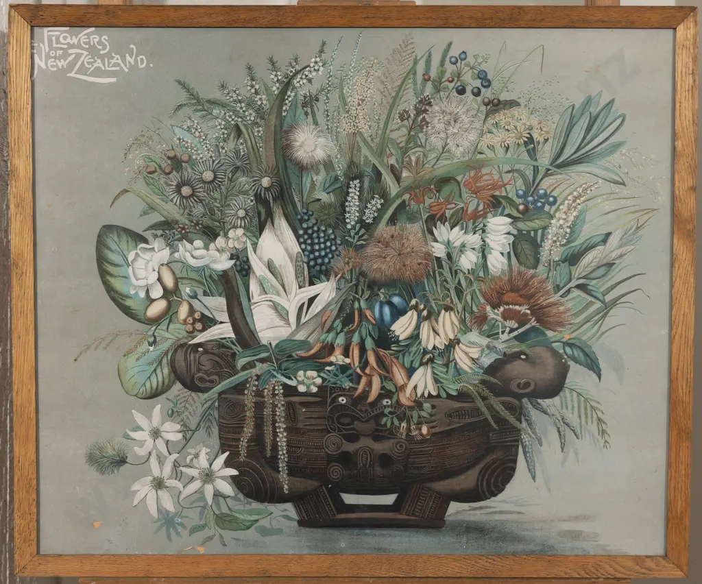After William Huddlestone - Native Flowers Of New Zealand c1899 Image 1++