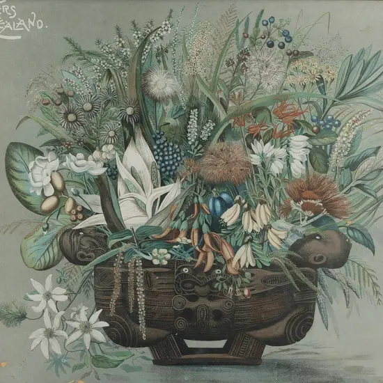 After William Huddlestone - Native Flowers Of New Zealand c1899