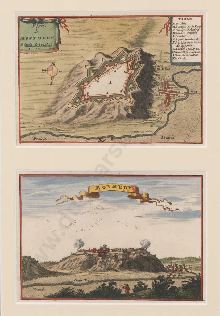 2 Small Antique European Maps Image 1++