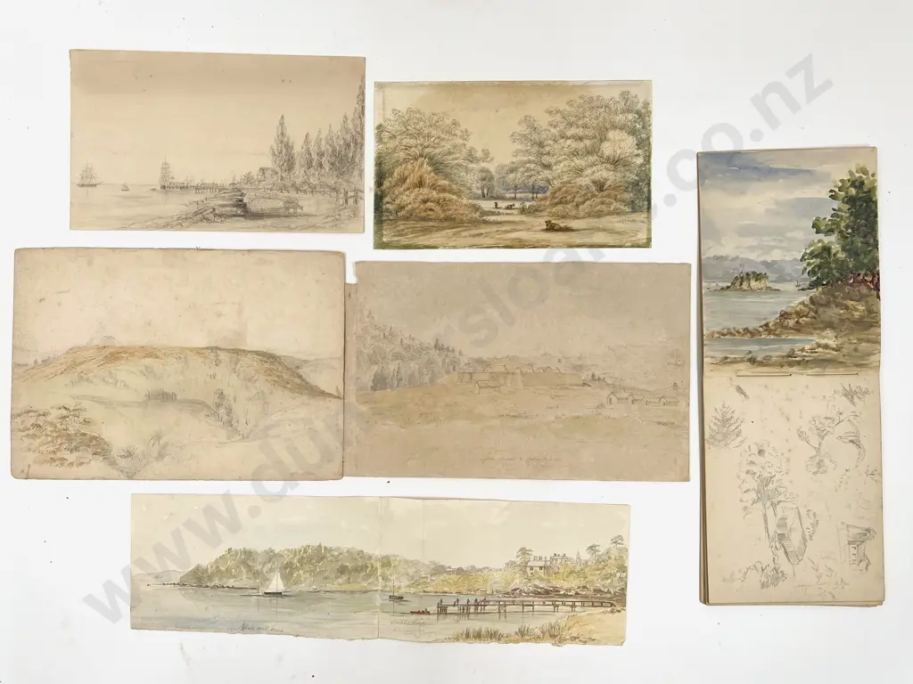 Francis Hamar Arden (1841-1899) Sketch Book 5 Watercolours & Pencil Sketch Image 1++