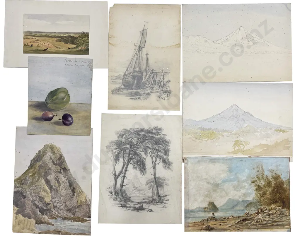 Francis & Hamar Humphrey Arden - 8 Unframed Watercolours & Sketches Image 1++